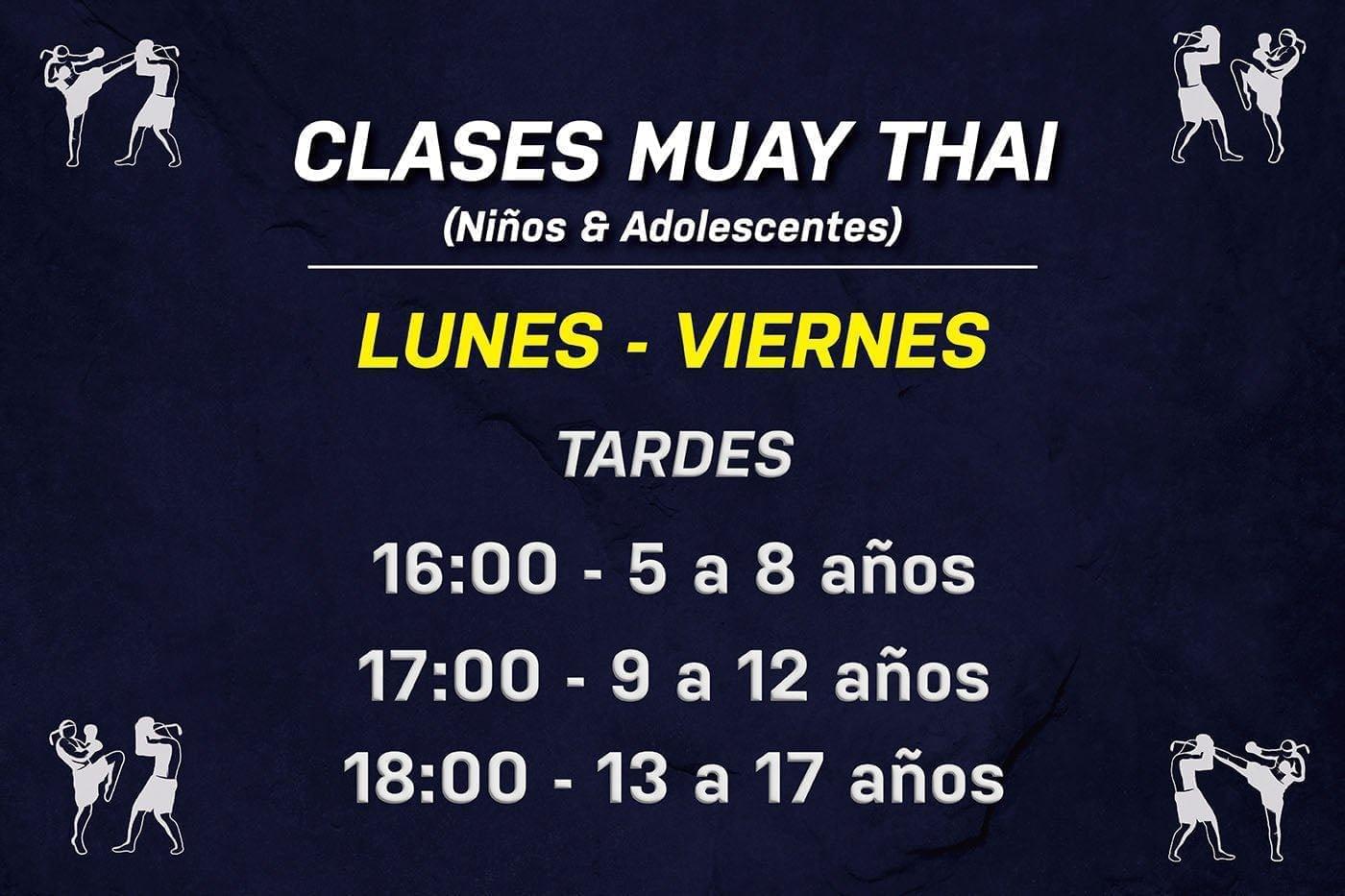 Muay Thai (Niños y adolescentes menores a 18 años)