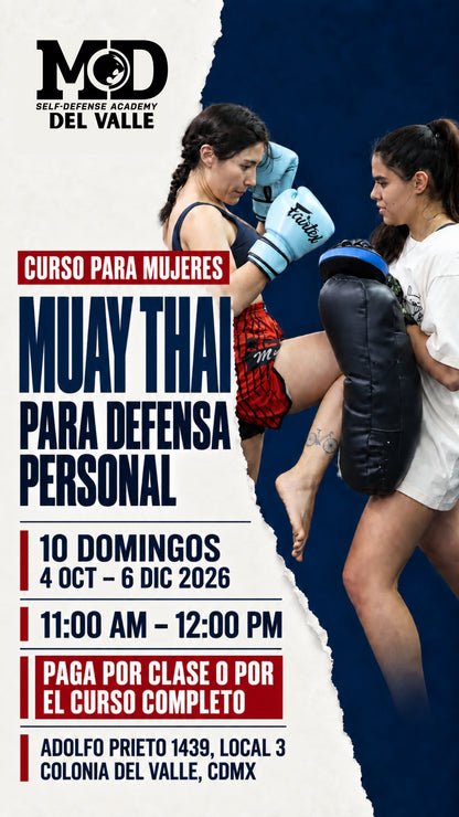Curso Intensivo de Defensa Personal para Mujeres - Por clase o Todo el Curso